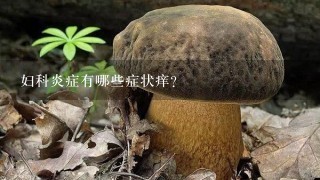 妇科炎症有哪些症状痒？