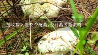 痛风病人能吃杏鲍菇,金针菇等菇类吗