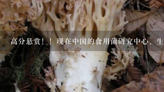 高分悬赏！！现在中国的食用菌研究中心、生产企业或菌种基地有哪些，其研究重点是什么？