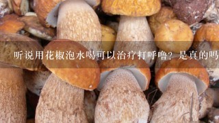 听说用花椒泡水喝可以治疗打呼噜？是真的吗？