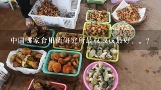 中国哪家食用菌研究所最权威或最好。？