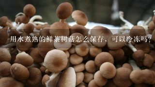 用水煮熟的鲜茶树菇怎么保存，可以冷冻吗？能保存多少时间？