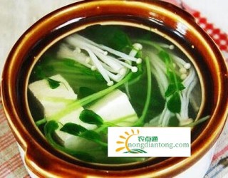 豆腐汤金针菇的做法大全,第1图