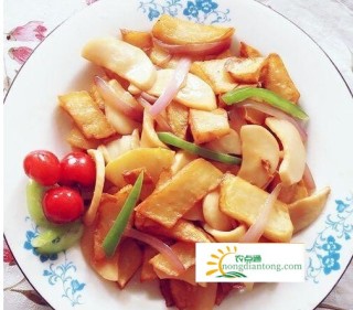 杏鲍菇土豆片炒肉的做法，杏鲍菇的营养价值有哪些？,第3图