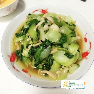 白玉菇炒油菜用焯水吗？油菜炒白玉菇的做法,第3图