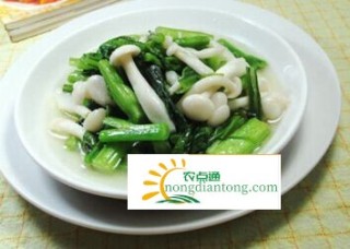 白玉菇炒油菜用焯水吗？油菜炒白玉菇的做法,第2图