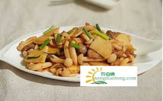 蒜苗白玉菇炒肉的做法,第1图