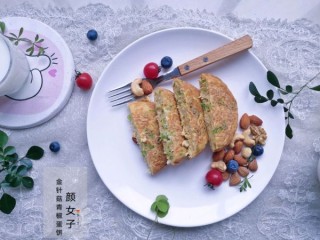  金针菇青椒蛋饼 第9步