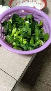  青菜炒香菇 第2步